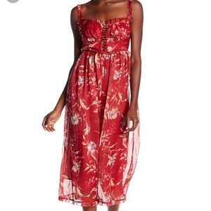 few moda lace up cami jumpsuit